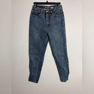 Vintage 80s Jordache Acid Wash High Rise Mom Jeans Zip Ankle
